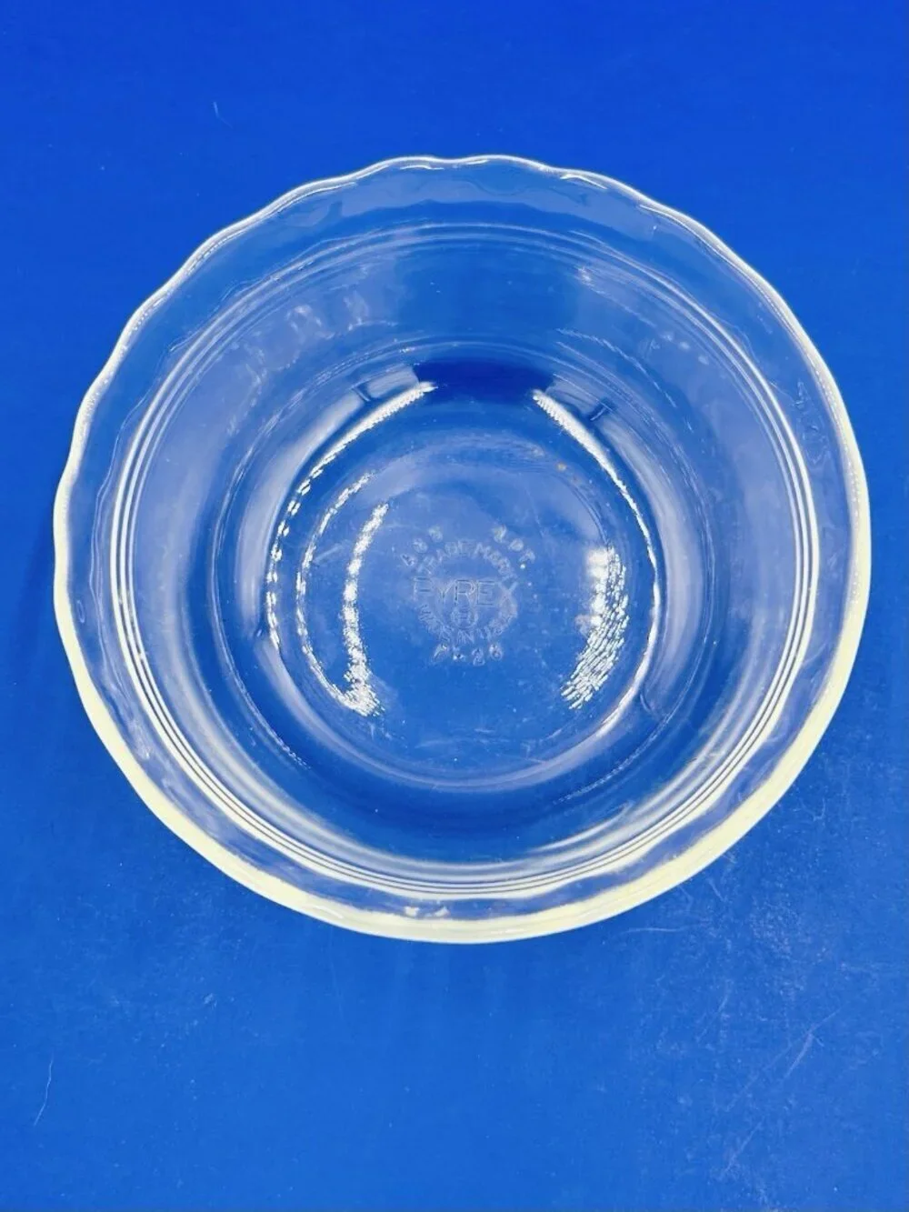 Vintage Pyrex Large Glass Custard Cup 1 Pint #465 3 Rings